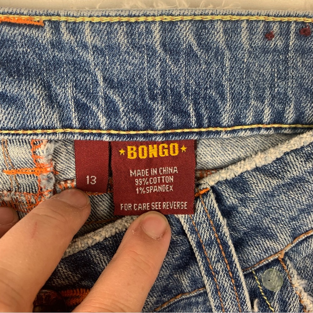 Bongo Juniors 13 32 Patchwork Denim Distressed Bl… - image 3